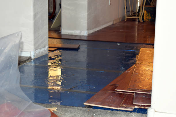 Professional Flood Damage Restoration technician working in Renfrew, PA